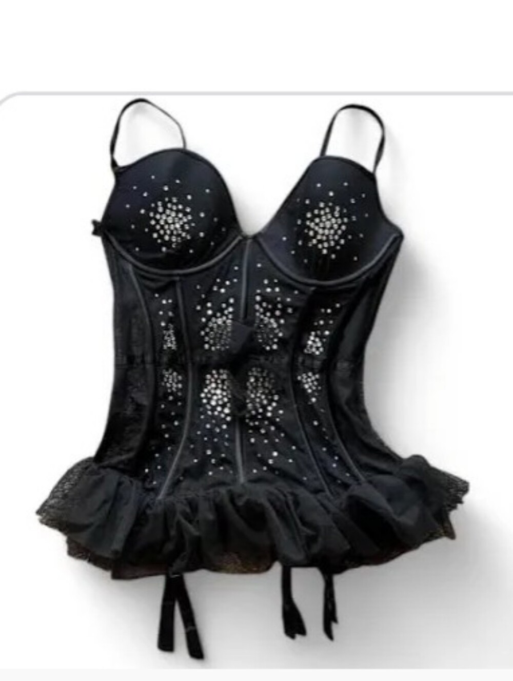 Vintage Victoria Secret Bling Sz 36b Bustier Corset